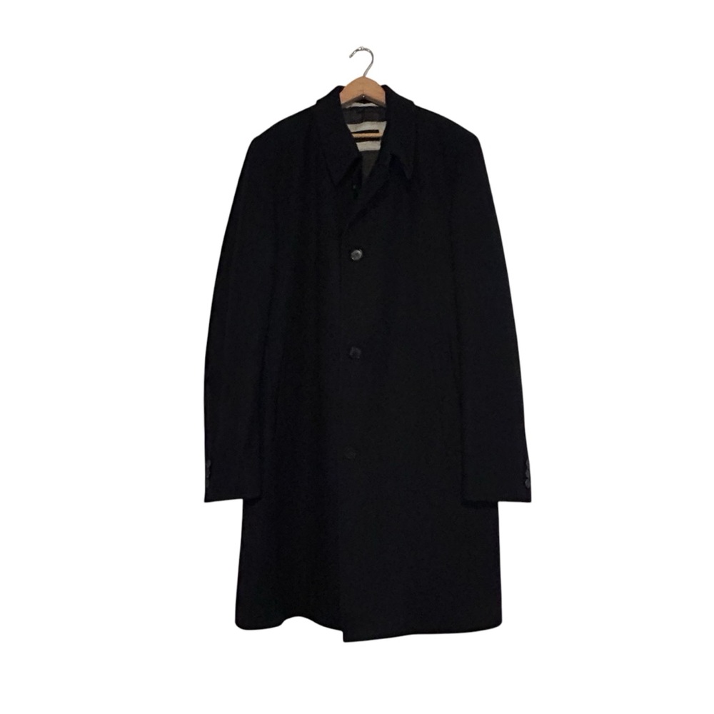 Boss Hugo Boss Wool Blend Coat Black Size 42L US 102 Europe